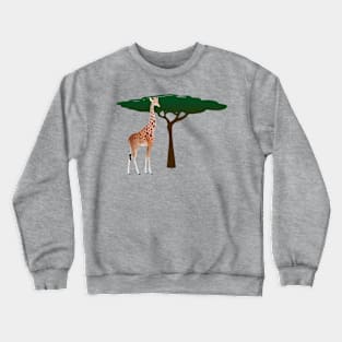 Giraffe On The Savanna Crewneck Sweatshirt
